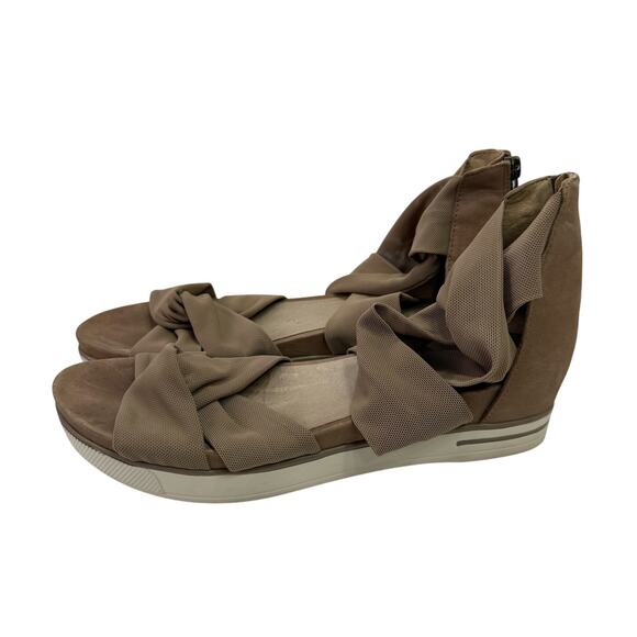 Eileen Fisher Women's Sandals sz 9 Suede Strappy Tan #25-HH - Picture 1 of 7